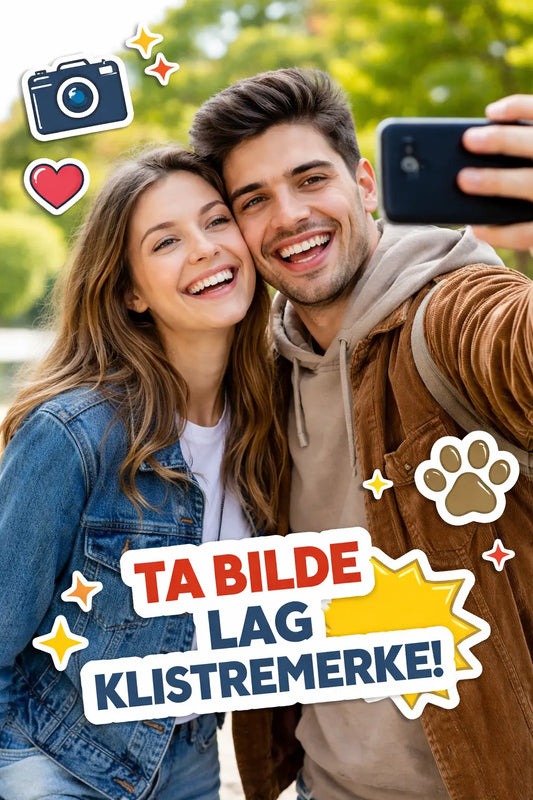 Lage klistremerke med en gang. Ta bilde Se sticker - print.